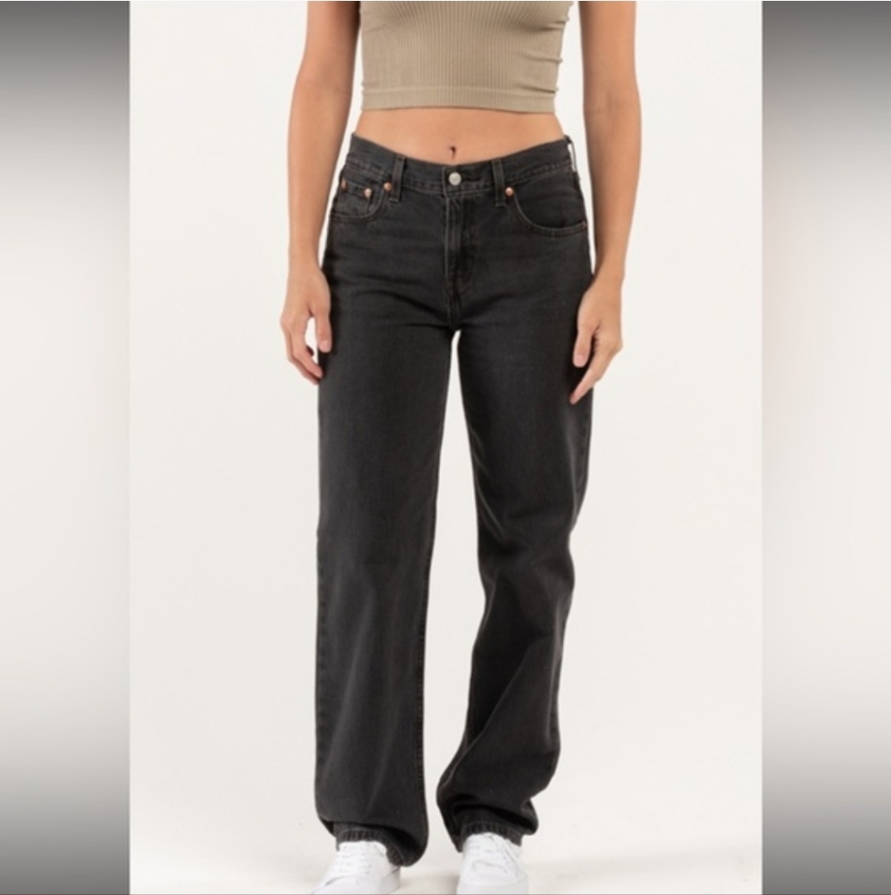 NWT Levi's Low Pro 28 Mid Women's Charcoal Straight Leg Jeans